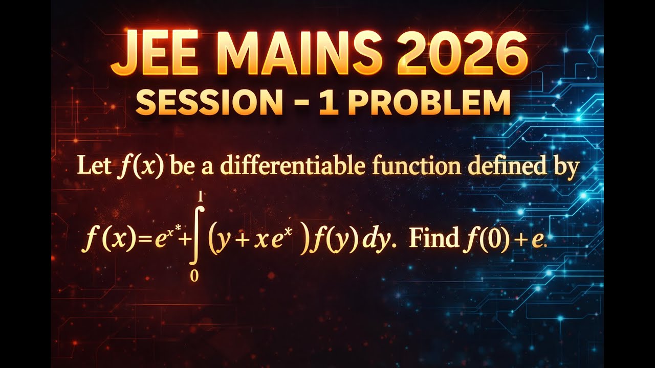 JEE MAINS 2026 SESSION -1 Problem || #maths #jeeproblems #calculus #nda ...