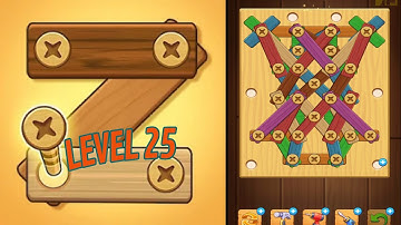 🏅 SCREW PUZZLE: Wood Nut & Bolt 🤪 Level 25 🧩 Gameplay Walkthrough