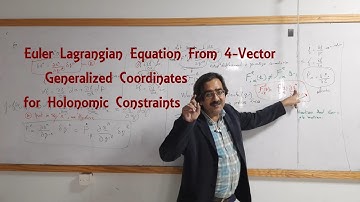 Classical mechanics Euler Lagrangian Equation From 4-Vector Generalized Coordinates for Holonomic V2