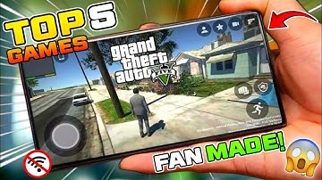 “GTA 5 Fan Made Games on Mobile 😱 | No Internet Needed | Top 5 Realistic Games” 🔥