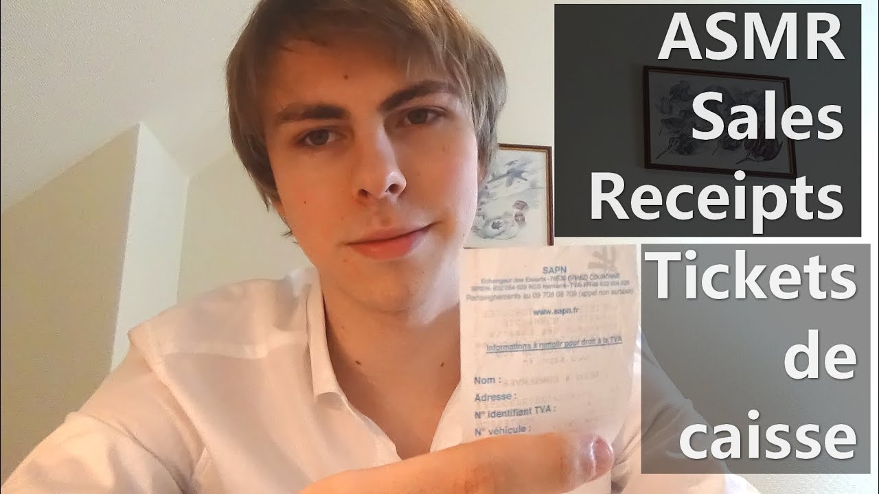 Binaural ASMR - Managing Sales Receipts (Traitement des tickets de caisse)