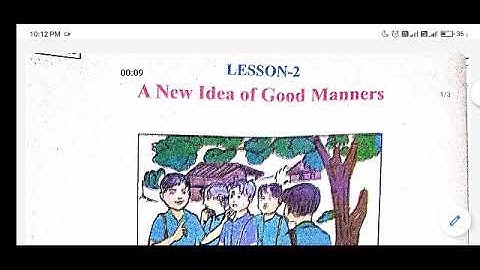 Class 7th, English, chapter 2, A New Idea of Good Manners, Sabakheda,
