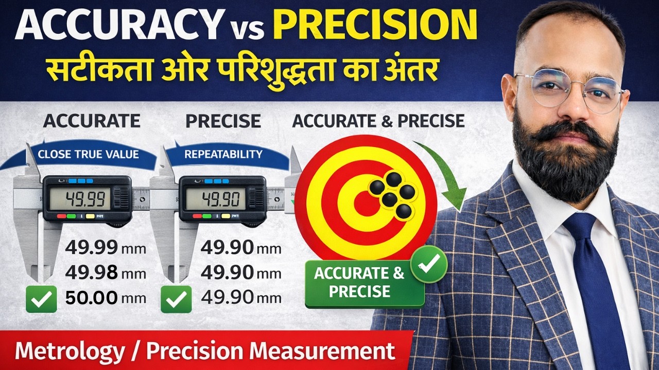ACCURACY vs PRECISION Explained with Vernier Caliper | सटीकता और ...
