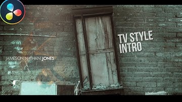 Tips for creating a TV Style Intro/Title Sequence in Davinci Resolve with SONATA Media