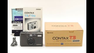 [AB Exc+]CONTAX T3 Black Single Teeth Point & Shoot Film Camera w/Box JAPAN 6530
