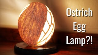 How to make an Ostrich Egg into a Lamp! \/\/ Woodworking \/\/ DIY