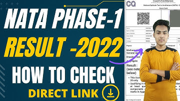 nata result 2022 | how to check nata phase 1 result 2022 | Direct link
