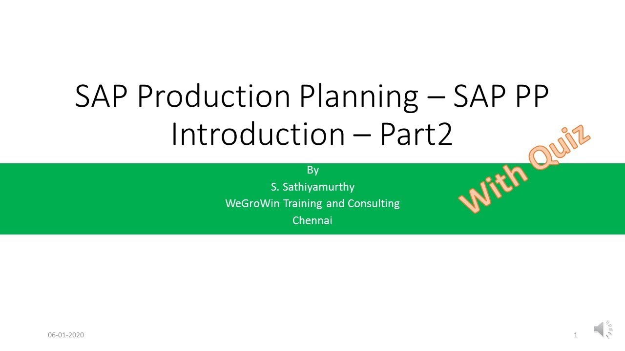 SAP PP | Types of Manufacturing in S/4HANA Production Planning | 01-02 ...