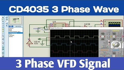 Three phase PWM signal generator for VFD using CD4035 shift register IC