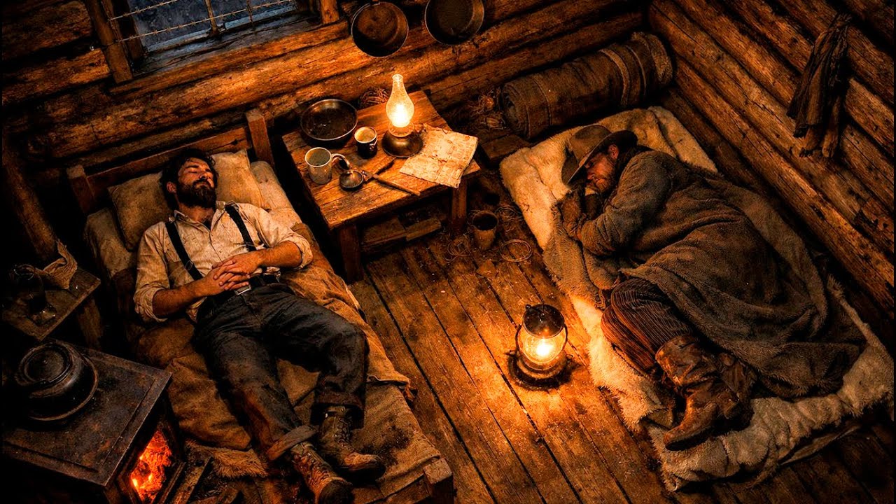 Sheltering in the cabim with Arthur & John Marston at Night During Heavy Thunderstorm|RDR2 ASMR 