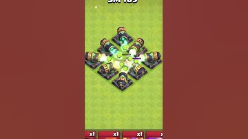Deadly Cannon Base vs Super Troops in COC #shorts