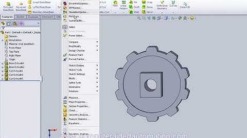 HOW TO FIND THE SURFACE AREA and VOLUME OF A SOLIDWORKS PART