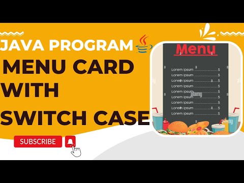 Menu Card with java || menu card with switch case || switch case use in java