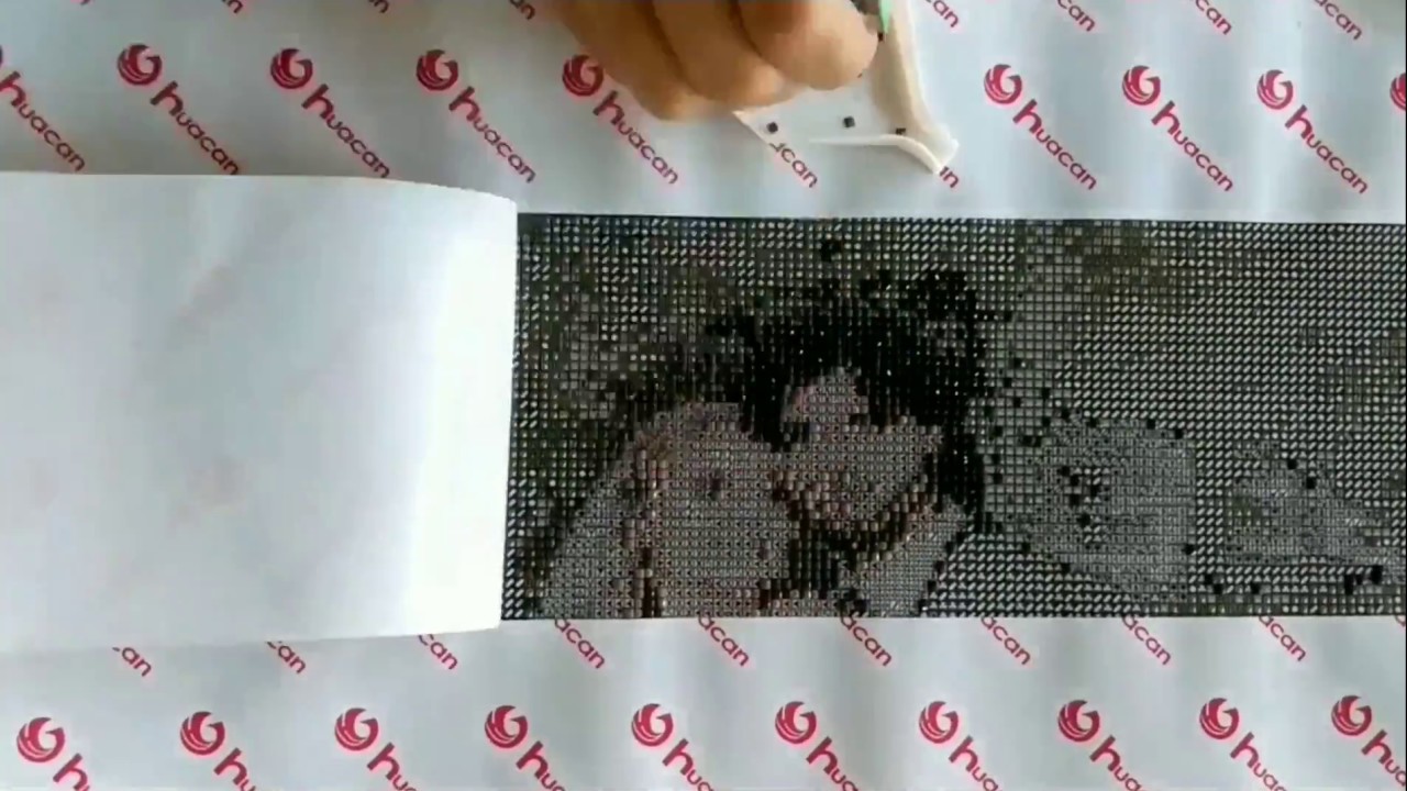 Выкладка лиц алмазной вышивкой изготовленной по фотографии 5D Diamond Embroidery Painting Time Lapse