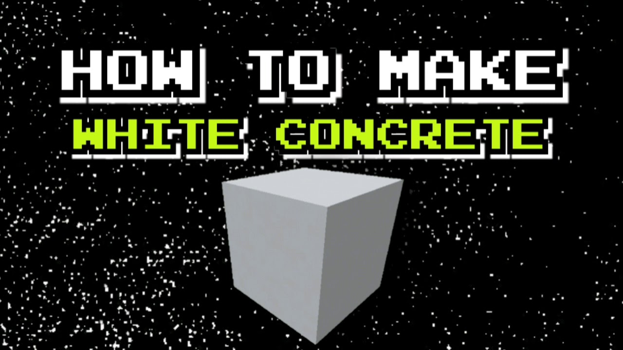Minecraft Tutorial: How to Make White Concrete? - YouTube