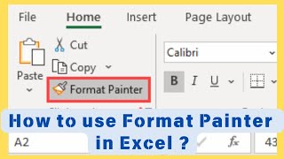 How to use FORMAT PAINTER in Excel?एक्सेल में फॉर्मेट पेंटर का use कैसे करें #excel #shortsfeed