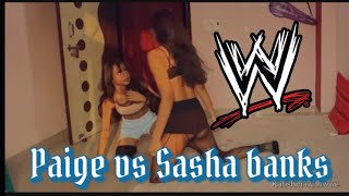 Paige vs Sasha banks| Karishma with wwe