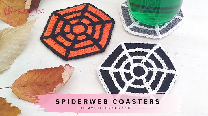 Spook up your drinks with Crochet Spiderweb Coasters!