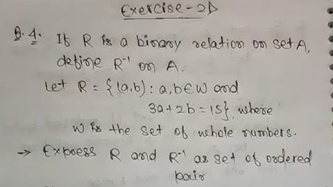 Relation  Ex 2D / Q no 4 R S Aggarwal Class 11th Math