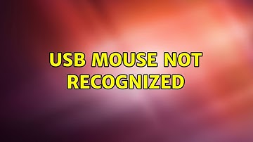 Ubuntu: USB Mouse not recognized (2 Solutions!!)