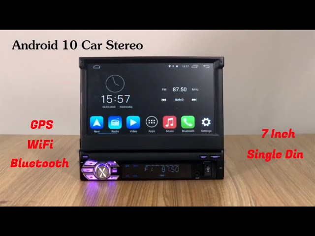 Pumpkin Android 10 Single Din Flip Out Car Radio - YouTube