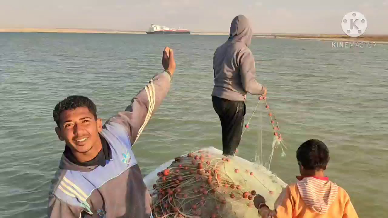 صيد السمك في مصر جوله مع اجدع صيادين في قناة السويس سمك السهليه#اسماك_القنال