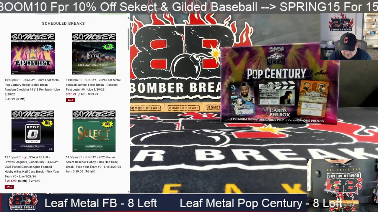 Bomber Sports Cards Live Breaks!