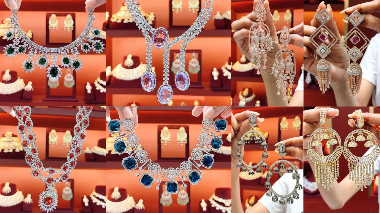 Exclusive AD Jewellery Collection 2023 Best Premium Quality American Diamond Jewellery in