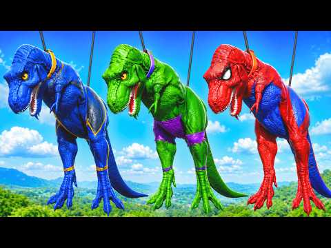 I Tried Superhero Dinosaurs and Color Pack Hybrids in Jurassic World Evolution ( TRex, Spinosaurus )