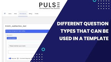 Different Question Types that can be used in a Template - Pulse Inspections App