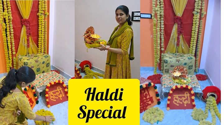 Diy haldi thali decoration ideas/Haldi decoration ideas at home / Haldi platter for wedding