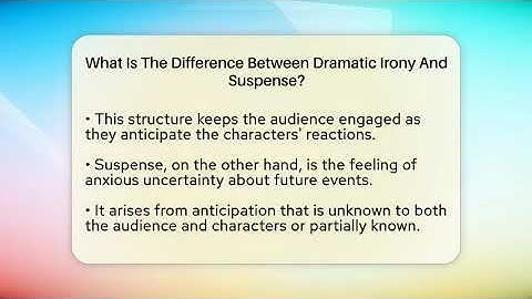 What Is The Difference Between Dramatic Irony And Suspense? - The Prose Path