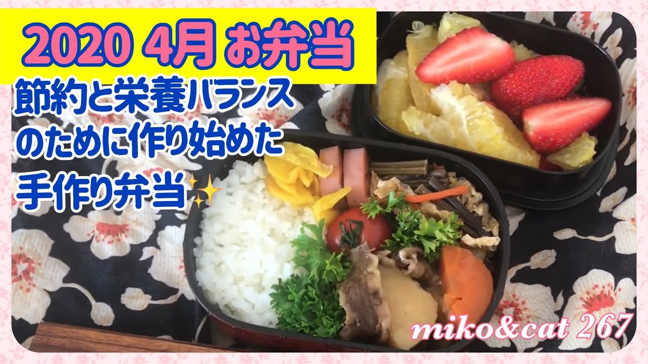 手作り弁当 中高年女子の弁当 4月の弁当 Youtube