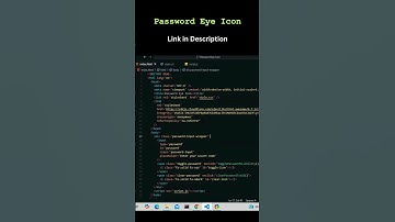 Add a Password Eye Icon in Seconds! 🔒👀 #shorts #password  #coding #programming