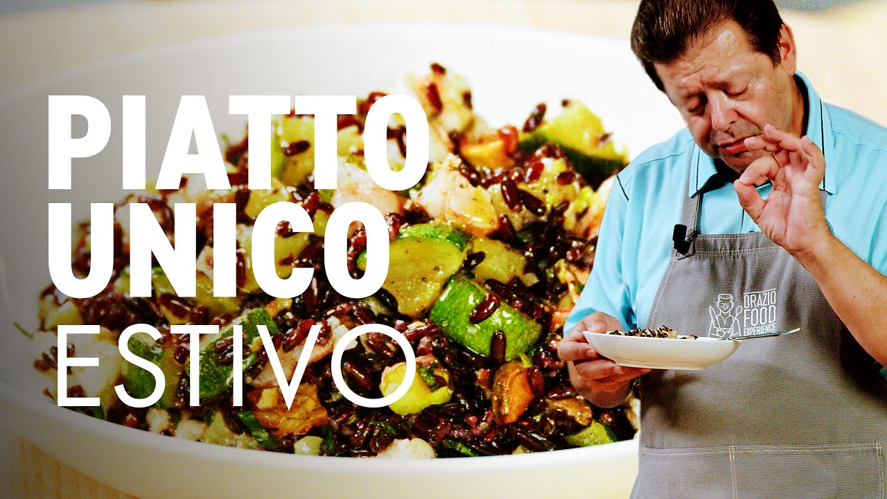 INSALATA DI RISO VENERE CON GAMBERI, ZUCCHINE E PISTACCHI  ❤️ Altro che la solita insalata di riso!