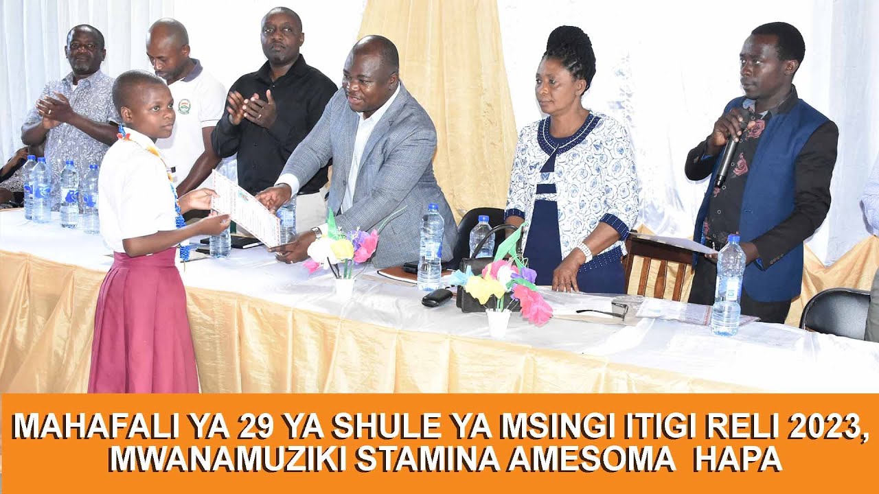 MAHAFALI YA 29 SHULE YA MSINGI ITIGI RELI 2023  YAFANA, MWANAMUZIKI STAMINA AMESOMA HAPA