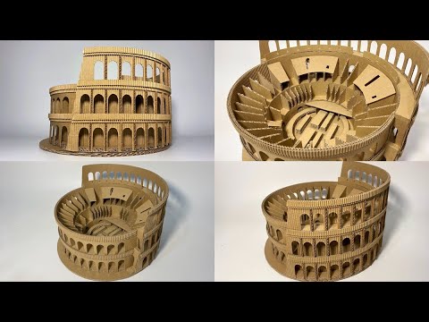 How to make the Rome Colosseum with cardboard | cardboard art and craft | architecture diy | 박스로 만들기