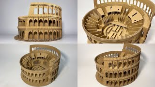 How to make the Rome Colosseum with cardboard | cardboard art and craft | architecture diy | 박스로 만들기