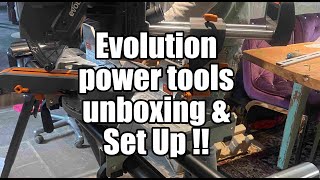 Unboxing & Building the Evolution power tools Mitre Saw & Stand.