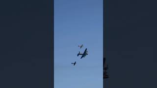 BBMF Lancaster, Spitfire and Hurricane flying in formation