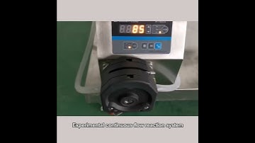 Experimental ultrasonic continuous flow reaction system #Shorts