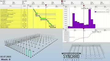 5D Simulation of Storage Building Concrete Structures with Material and Money Analysis
