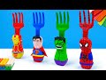 How to make fork mod superhero spider man hulk superman captain america ironman with clay