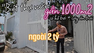 Nhà vườn như biệt thự gần 1000m2 có hồ bơi mặt tiền đường nhựa tới trường học ủy ban 500m ở Tây Ninh