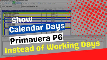 How to Show Calendar Days in Primavera P6: Show Calendar days not working days Simple Tips