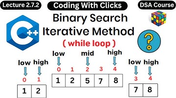 Binary Search using Iterative Method in C+-+ Data Structures and Algorithms - Coding With Clicks