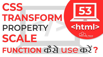 How to use Scale Function | Transform Property | Learn CSS | #53