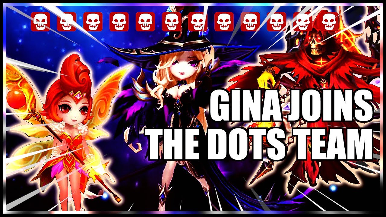Summoners War | 2A Gina Joins the DOTS Team - DB12 GB12 SF10 PC10 DOTS Auto Team Guide