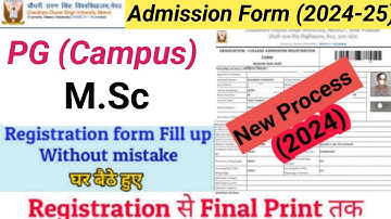 How to Fill CCS University Admission Form 2024-25 | CCSU Campus M.Sc Admission Form Kaise Bhare 2024