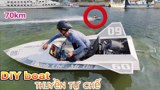 Cano tự chế test chạy tốc độ ở cửa biển hà tiên